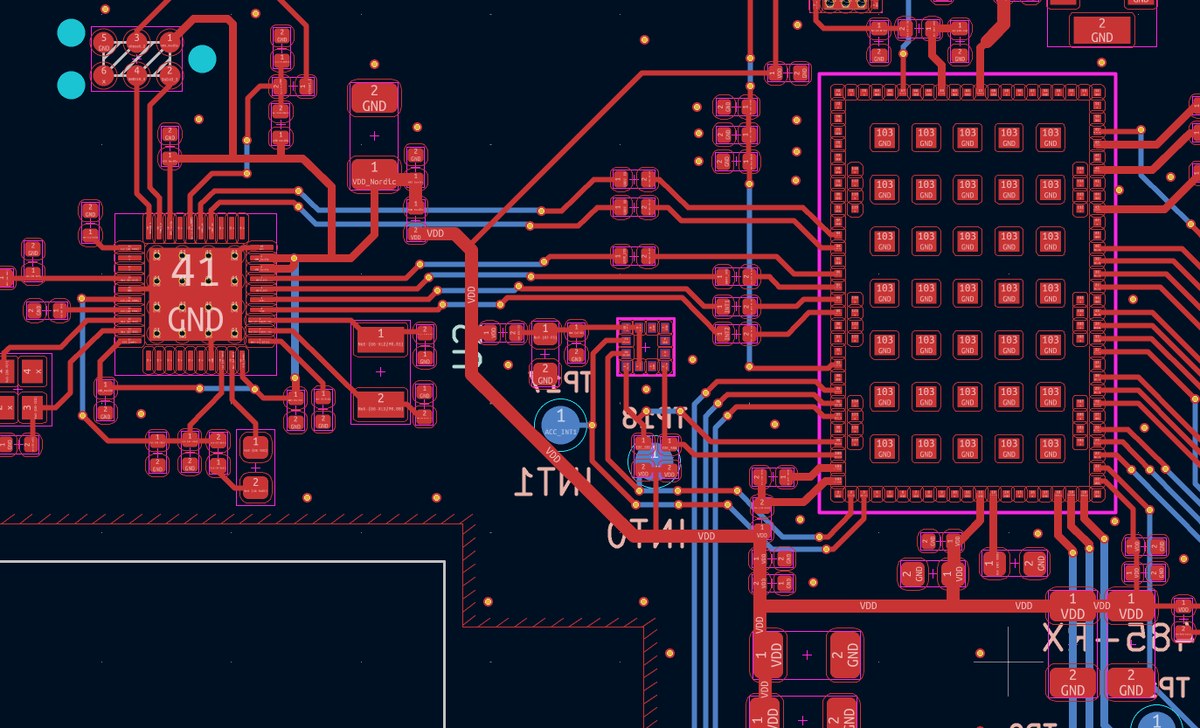 Routage PCB multicouche sur KiCad — carte Codium 4 couches haute densité